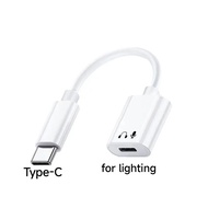 USB-C Lightning ตัวแปลงการชาร์จ/ส่งพร้อมกัน Type C หญิงสำหรับ Iphone 15 ไปยังหูฟัง