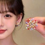 Ladies' Zircon Fireworks Earrings Exude A High-end, Niche, and Unique Charm