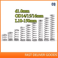Compression spring d1.0mm SUS304 OD14/15/16mm length 10-150mm pressure spring【CQ-MB】