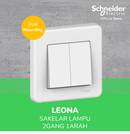 Schneider Electric Leona Saklar Lampu - 2 Gang 1 Arah - LNA0300321
