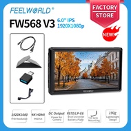 FEELWORLD FW568 V3 6-Inch DSLR Camera Field Monitor 3D LUT IPS Full HD 1920x1080 HDMI Output Tilt Ar