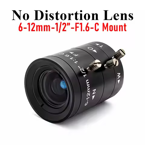 6-12mm 1/2" F1.6 C Mount Lens No Distortion Manual Varifocal HD Security Camera Lens With IR 650nm F