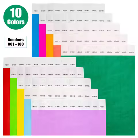Disposable paper bracelet -Tear resistant paper ID bracelet Adjustable party, amusement park, festiv