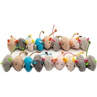 Fashion's Talk Cat Mice Toy 18-Pack Plush Catnip-Filled Mice Toys for Indoor Cats - Realistic Design