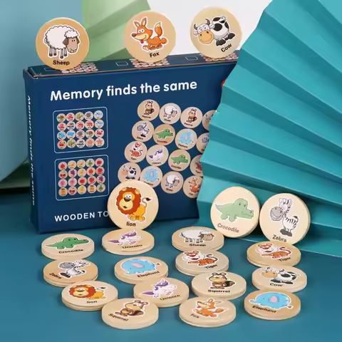 Find The Same Pattern Puzzle Game Kids Cartoon Animal Memory Chess Thinking Training Children Montes