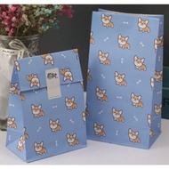 Corgi design paper bag birthday dog blue