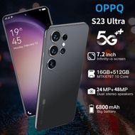 OPPQ S23 Ultra โทรศัพท์มือถือหน้าจอขนาดใหญ่ 7.2 นิ้วโทรศัพท์มือถือ Android 2023 โทรศัพท์มือถือใหม่ราคาถูกสมาร์ทโฟนโทรศัพท์สำหรับเล่นเกม 6800mAhโทรศัพท์มือถืออายุการใช้งานยาวนาน