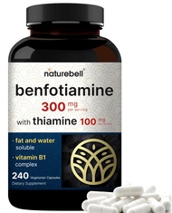 NatureBell Benfotiamine 300mg with Thiamine 100mg Per Serving | 240 Veggie Capsules – Essential Vita