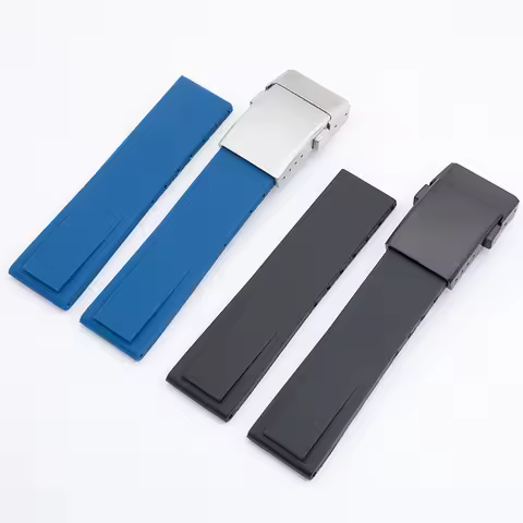 22mm 24mm New Nature Rubber Watchband Accessories For Breitling Strap For Navitimer Avenger Superoce