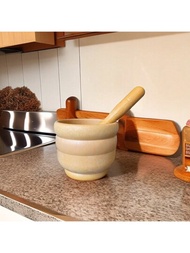 1入研磨碗,廚房蒜泥碗,家用蒜泥器,調味料和香料工具,穀物補食研磨機,餐廳廚房小工具