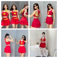 Collection of yellow star bra models with built-in breast pads, gold star sportswear, gold star set