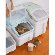 其他品牌 - 糧食寵物儲糧桶 藍色 6kg | 狗糧貓糧密封儲存桶 防潮密封箱 糧食儲存盒 貓糧收納 寵物食品儲存容器 米桶 附送量杯及乾燥劑