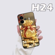 Plastic case for VIVO iQ Z9 5G/ iQ Z9 TURBO 5G printed with lotus, parents, and fortune