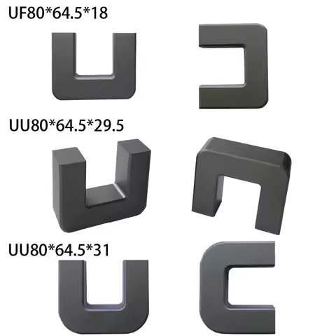 UF80-64.5-18 UF80*64.5*29.5 UU80/64.5/31 Mn-Zn PC40 Choke Coil Transformer U Type ARC Soft Ferrite M