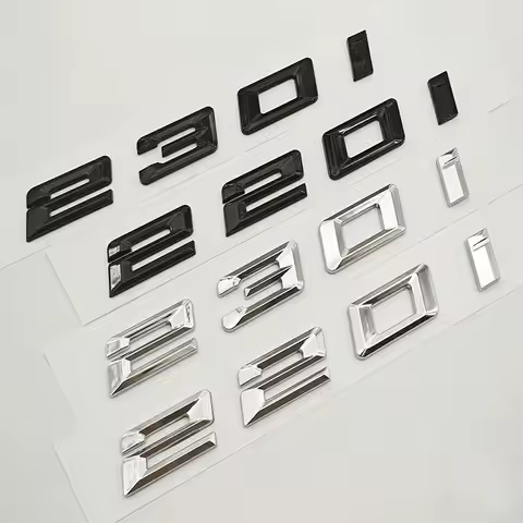 3D ABS Black Chrome Car Logo 220i 230i Emblem Badge for F22 F23 F44 F45 F46 G42 U22 U06 Rear Trunk L