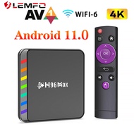 FVBGNHBVCS LEMFO H96 Max W2 Smart TV Box Android 11 S905W2 4GB 32GB 64GB WIFI6 4K AV1 H96Max Set Top Box Media Player TV Box Android 11.0