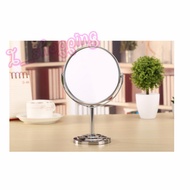 Stainless Steel Makeup Table Mirror 6" 2 Sides 1X 3x Magnifying Glass