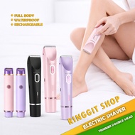 Ringgit Shop 2in1 Electric Shaver Bikini Trimmer  Double-head Waterproof Pencukur  Bulu Kemaluan Hai
