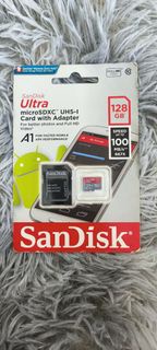 Samsung MicroSD Adapter, Lexar 4GB SDHC, SanDisk 128GB microSDXC