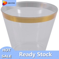 【AiBi Home】-100PCS Environmentally Friendly and Practical Wedding Party Gold Bronzing Plastic Cup Disposable Gold Plastic Cup