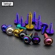 BEEYE Self Tapping Screw, Titanium M4 M5 Torx Umbrella Screw, GR5 Torx Drive Titanium Fastener