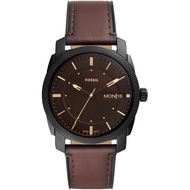 [Powermatic] Fossil FS5901 Men's Machine Day Date Leather Strap Watch