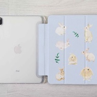 田園兔子可加名 case筆槽 iPad 保護殼Pro 13 Air 7 11 代 12.9