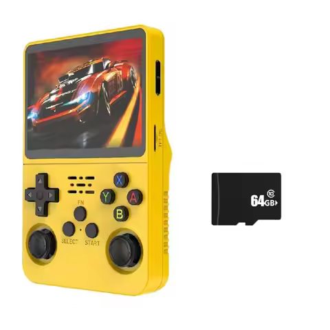 AP-Dual 3D Joystick R36S Handheld Game Console 3.5" IPS Screen 64GB Video Storage 3200Mah Battery