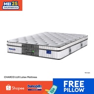 DUNLOPILLO CHARCO LUX Bamboo Charcoal Latex Mattress (ONLINE Exclusive) (Pocket Spring Medium Firm, 33CM/13Inch)