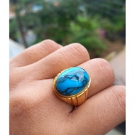 Elegant luxury black firus stone ring