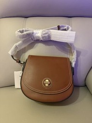 agnes b 2024春夏 復古 全牛皮斜背包