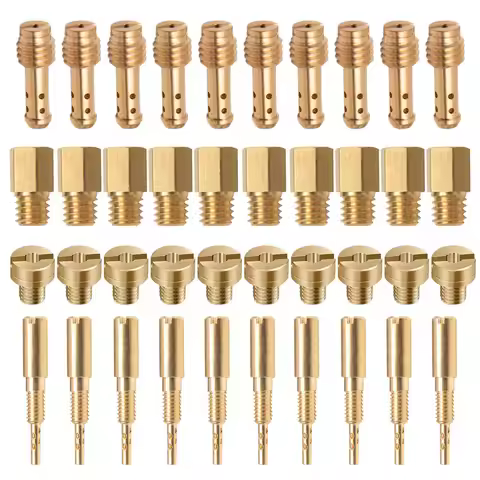 10pcs/set Carburetor Main Jets Slow Pilot Jet for Mikuni VM/TM/TMX N100.604 VM28/486 VM4/042 VM22/21