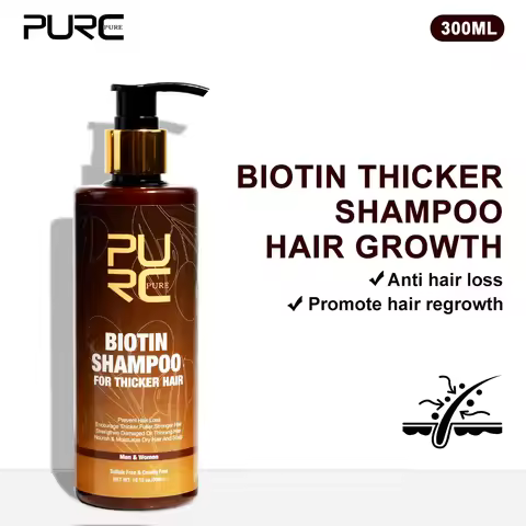 PURC 300ML Biotin Hair Shampoo Scalp Cleaning Nourishing Strengthen Roots Shampoos Hair Care Product