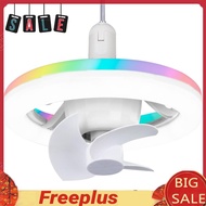 Ceiling Fans with Light Bulb Remote RGB Mode Light Socket Fan 3 Color Dimmable