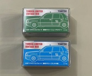 全新未開封 連膠盒 Tomytec Tomica Limited Tomy Taxi 香港的士 的士 Toyota Crown Comfort 含收藏卡 大嶼山 新界 九龍 Blue Green 藍的