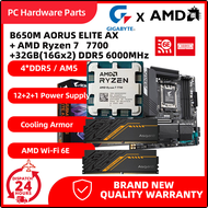 Nchu Amd Ryzen 7 7700กิกะไบต์650เมตร Aorus Elite Ax 32กิกะไบต์ (16กรัม * 2) Ddr5 6000Mhz Ram Moederb