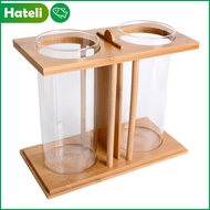 HATELI Aquarium Tank Fish Creative Bamboo Aquarium Mini Tabletop Aquarium