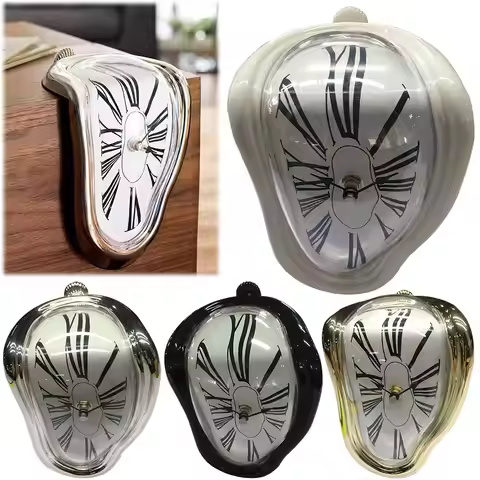 Creative Melting Clock Novel Surreal Melting Distorted Wall Clocks Melted Wall Clock for Home Office