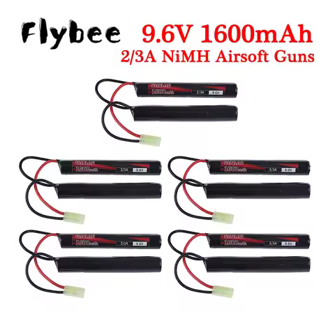 8S Butterfly NunChuck NIMH 2/3A 9.6v 1600mAh Battery Pack with Mini Tamiya Connector for Airsoft Gun
