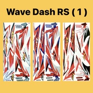 HONDA WDASH RS STICKER (1) // WAVE DASH RS DASH110 RS DASH 110 BODY COVER SET STICKER STIKER LAMBANG BODY STRIPE STRIKE
