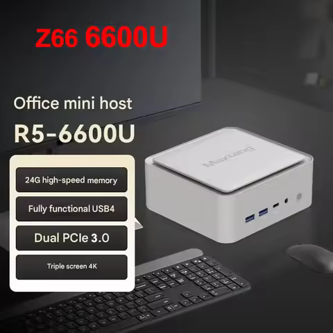 SZBOX Z66 AMD Ryzen 5 6600U Mini PC Win11Pro LPDDR5 24GB 6400MT/s M.2 2280 NVME SSD WiFi6 BT5.2 Gami