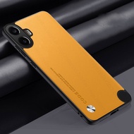 For CMF Phone1 Case Plain Skin Leather Back Cover For Nothing CMF Phone 1 5G TPU Soft Shockproof Bum