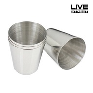 Livestreet Outdoor Camping Hiking Polished Stainless Steel Whiskey Liquor Cup for Hip Flask