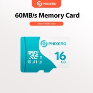 PHIXERO Micro SD Card 128GB 64GB 32GB 16GB 8GB UHS‑I TF Card 60MB/s High Speed for Phones Cameras Dr