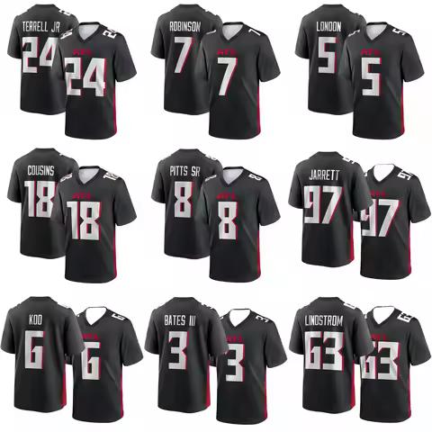 26 Summer Adult Atlanta American Football Jersey Rugby Jersey Sportswear Training Jersey T Shirt Men