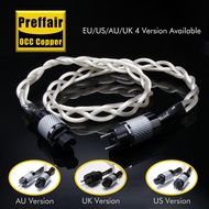 HI-End 5N OCC Silver-Plated Power Cord US/EU/AU AC Audio Fever Grade AC Filter Carbon Fiber Rhodium-