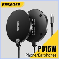 [BUD SXUJ FRA 149] Essager 15W Wireless Charger LED Digital Display Fast Wireless Charging Pad For i