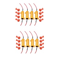 LED 8pcs 50w 6 Ohm Load Resistors Turn Signal Hyper Flash Fix Resistors Prevent Error Code Fast Blin