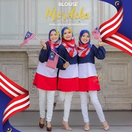 Blouse Merdeka size xs to 4xl