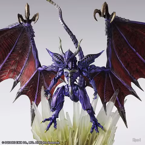 Original authentic Play Arts kai Summoned Beast Dragon King Bahamut can do model decoration 26cm col